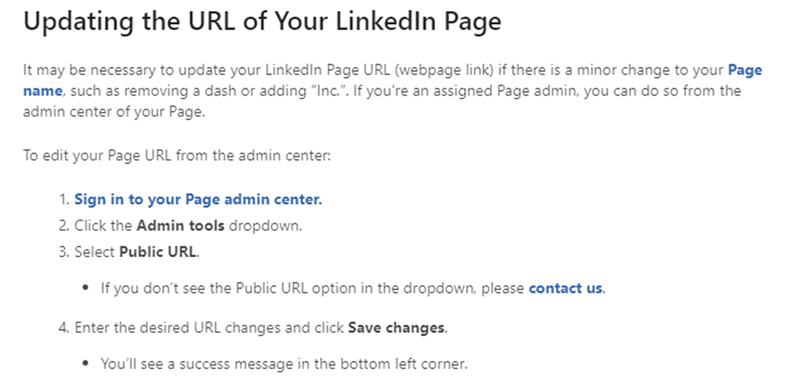 Make your LinkedIn Page URL stand out from the crowd